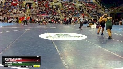 285 lbs Cons. Semi - Amaree Williams, West Fargo vs Gabriel Parisien, Turtle Mountain