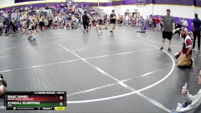 64/72 Round 2 - Isaac Daniel, Pelion Youth Wrestling vs Kyndall Kloepping, C2X