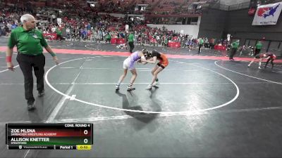 95 lbs Cons. Round 4 - Allison Knetter, Stratford vs Zoe Mlsna, Sarbacker Wrestling Academy