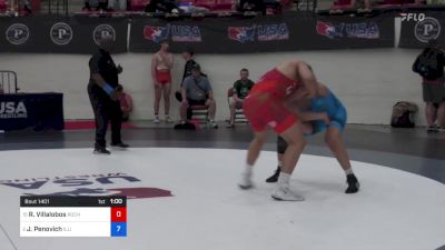 92 kg Rnd Of 16 - Roman Villalobos, Rochelle Wrestling Club vs Jaxon Penovich, Illinois