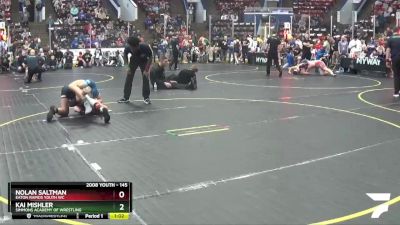 145 lbs Semifinal - Kai Mishler, Simmons Academy Of Wrestling vs Nolan Saltman, Eaton Rapids Youth WC