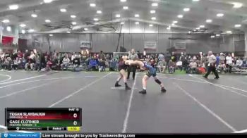 120 lbs Round 3 (8 Team) - Tegan Slaybaugh, Iowa Gold vs Gage Clothier, Montana Maroon