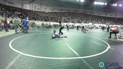 49 lbs Round Of 64 - Blaine Horton, Newkirk Takedown vs Creed Honeycutt, Piedmont