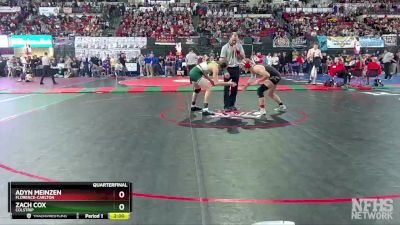 Quarterfinal - Adyn Meinzen, Florence-Carlton vs Zach Cox, Colstrip