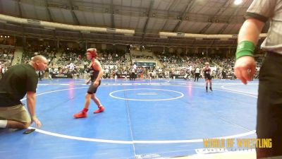 85 lbs Consi Of 16 #1 - Nixen Thiele, CVBJJ vs Aleczander Luttig-Lovings, Nebraska Boyz