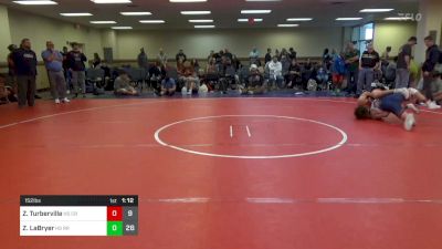 152 lbs Rr Rnd 2 - Zac Turberville, CRWC HS vs Zach LaBryer, Ragin Raisins Catawba HS