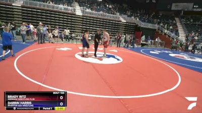 250 lbs Round 1 - Brady Ritz, Sheridan Wrestling Club vs Darrin Harris, Riverton USA Wrestling