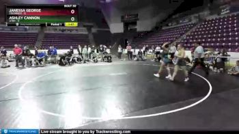 W-117 lbs Placement Matches (16 Team) - Ashley Cannon, Utah vs Janessa George, Colorado