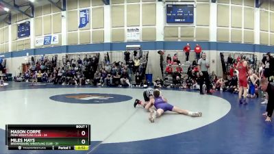 90 lbs Round 1 (3 Team) - Mason Corpe, Penn Wrestling Club vs Miles Mays, Brownsburg Wrestling Club