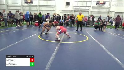 C-114 lbs Consi Of 8 #2 - Carter Price, WV vs Aronde Phillips, VA