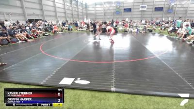 195 lbs Semis & 3rd Wb (16 Team) - Xavier Stermer, Michigan Red vs Griffin Harper, Georgia RED