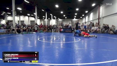 187 lbs Placement Matches (8 Team) - Caden Brooks, Washington vs Thomas Minor, Indiana