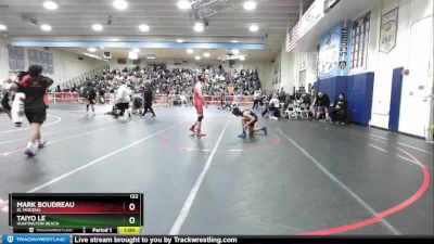 132 lbs Cons. Round 3 - Mark Boudreau, El Modena vs Taiyo Le, Huntington Beach