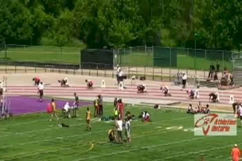 2009 Athletics Ontario Junior Men 200m "B" Final with replay