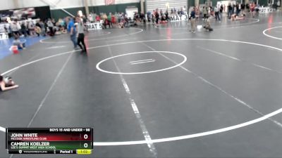 98 lbs Quarterfinal - Camren Koelzer, Lee`s Summit West High School vs John White, McCook Wrestling Club