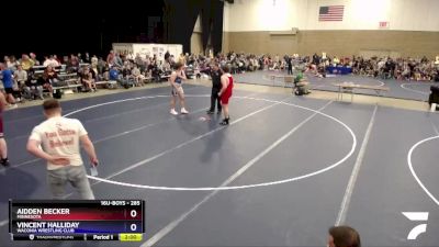 285 lbs Quarterfinal - Aidden Becker, Minnesota vs Vincent Halliday, Waconia Wrestling Club