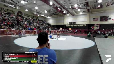 100 lbs Champ. Round 2 - Malia Manibog, San Marino vs Jaelen Escala, Millikan