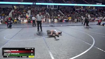 80 lbs Semifinal - Dayton Spexarth, Brawlers vs Corbin Franklin, Atwood Kids