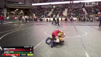 80 lbs Cons. Round 2 - Casen Todd, St. Francis vs Brett Koster, Hoxie Kids