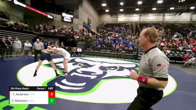 165 lbs 5th Place Match - Trapper Anderson, Fremont vs Caleb Robinson, Corner Canyon