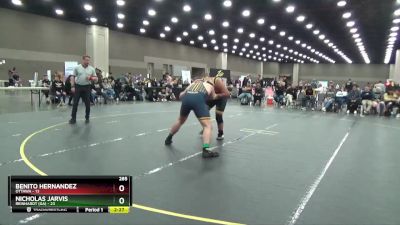 285 lbs 2nd Wrestleback (16 Team) - Benito Hernandez, Ottawa vs Nicholas Jarvis, Reinhardt (GA)