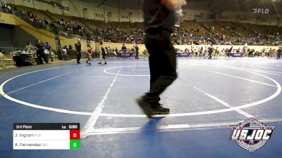 92 lbs 3rd Place - Jett Ingram, Plainview Youth Wrestling Club vs Alex Fernandez, OKC Saints Wrestling