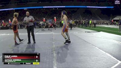 D2-165 lbs Semifinal - Philip Lamka, Fenton HS vs Nathan Andrina, Edwardsburg HS