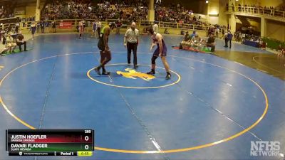 285 lbs Cons. Round 2 - Davari Fladger, SLAM! NEVADA vs Justin Hoefler, Spanish Springs