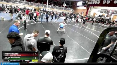 120 lbs Cons. Round 2 - Mason Rogers, Coeur D`Alene High School vs Jackson Stoops, Tahoma