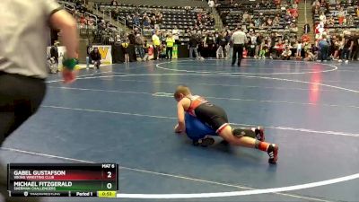 90 lbs Cons. Round 3 - Michael Fitzgerald, Sherman Challengers vs Gabel Gustafson, Viking Wresting Club