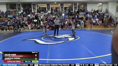 154 lbs Champ. Round 1 - Jacob Sabir, Prattville Christian Academy vs Gabriale Marsh, Reeltown