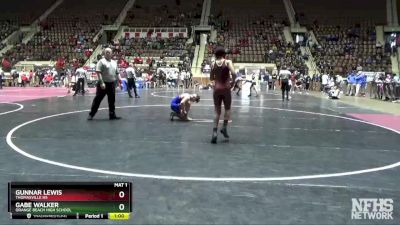 126 lbs Cons. Round 3 - Gabe Walker, Orange Beach High School vs Gunnar Lewis, Thomasville HS