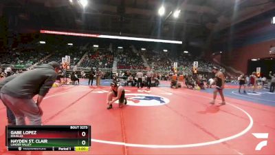 3A-220 lbs Cons. Round 2 - Gabe Lopez, Douglas vs Hayden St. Clair, Lander Valley