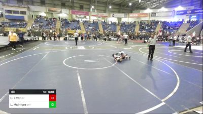 80 lbs Consolation - Olivia Ley, Platte Valley Middle School vs Laylah McIntyre, Sky Vista Middle School / Grandview Wolves Wrestling Club