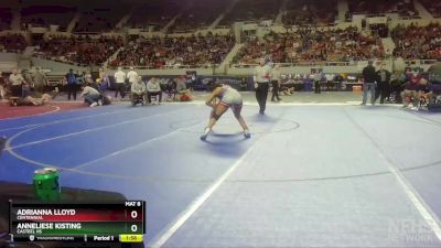 126 lbs Semifinal - Anneliese Kisting, Casteel HS vs Adrianna Lloyd, Centennial