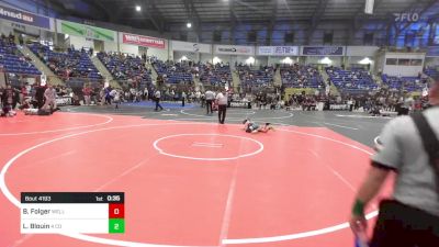 90 lbs Consi Of 16 #1 - Blake Folger, Wellington Eagles vs Lyle Blouin, 4 Corners Underground