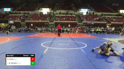 74 lbs Semifinal - Drew Wright, Natrona Colts Wrestling Club vs Hazen Foss, Sidney Wrestling Club