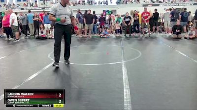 64 lbs Semis & 1st Wrestleback (8 Team) - Owen Seifert, Cocoa Beach WC vs Landon Walker, Glasgow WA