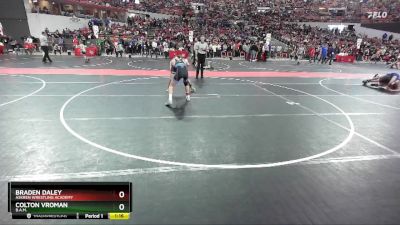 130 lbs Cons. Round 3 - Colton Vroman, B.A.M. vs Braden Daley, Askren Wrestling Academy