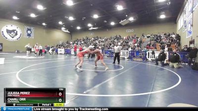 170 lbs Cons. Semi - Charli Orr, Centennial vs Julissa Perez, Mira Monte