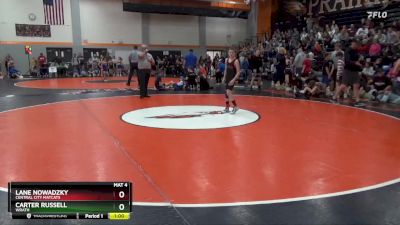 83 lbs Cons. Round 2 - Carter Russell, Wrath vs Lane Nowadzky, Central City Matcats