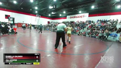 125 lbs Quarterfinal - Isabella Galindo, Palm Desert vs Mia Hooper, Northview