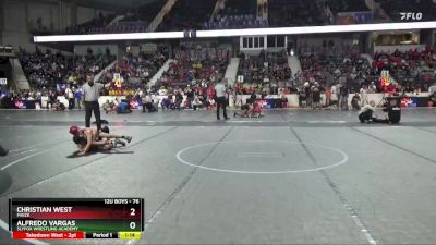 76 lbs Semifinal - Christian West, Maize vs Alfredo Vargas, SlyFox Wrestling Academy