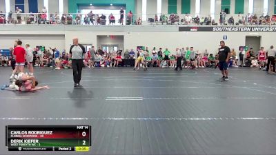 92 lbs Quarterfinals (8 Team) - Derik Kiefer, West Forsyth WC vs Carlos Rodriguez, Florida Scorpions