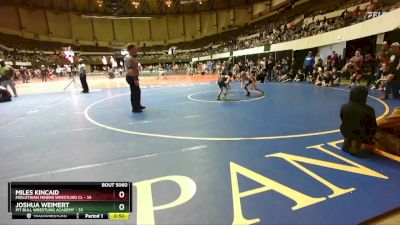 72 lbs Semifinal - Joshua Weimert, Pit Bull Wrestling Academy vs Miles Kincaid, Midlothian Miners Wrestling Cl