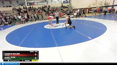 184 lbs 1st Place Match - Charles Baczek, Wabash vs Kasey Ross, Wartburg