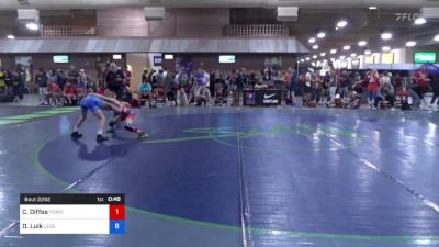 38 kg Cons 16 #1 - Czarlie Diffee, Pomona Elite (PWCC) vs Dylan Luik, Legend Wrestling