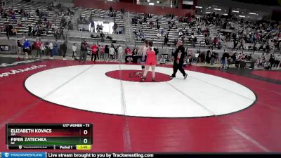 73 lbs Champ. Round 1 - Elizabeth Kovacs, WA vs Piper Zatechka, NE