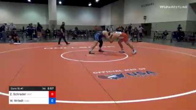 125 kg Consolation - Zach Schrader, Unattached vs Wyatt Wriedt, Dubuque Wrestling Club