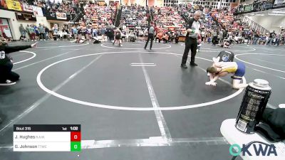 90 lbs Quarterfinal - Jamison Hughes, R.A.W. vs Gage Johnson, Team Tulsa Wrestling Club